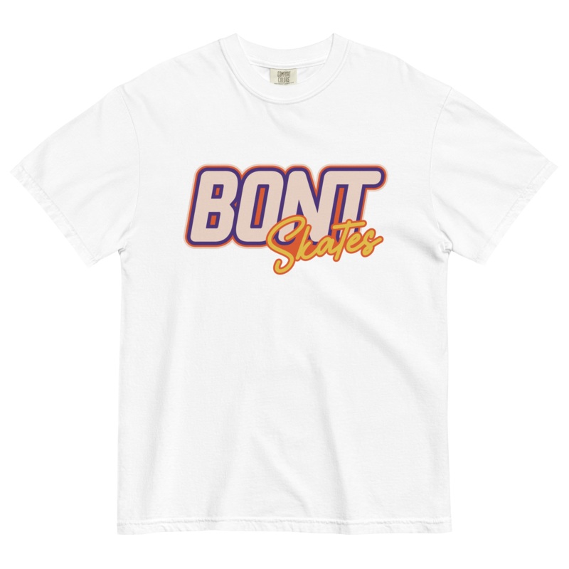 Bont unisex garment-dyed heavyweight BONT Skates t-shirt White S