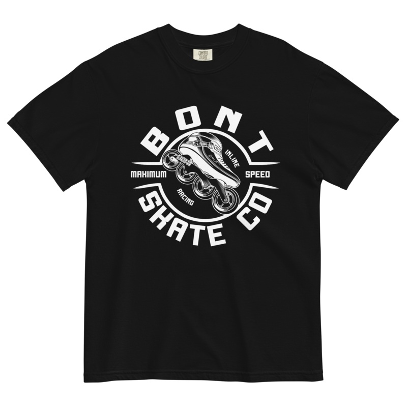Bont unisex garment-dyed heavyweight inline skate t-shirt Black S