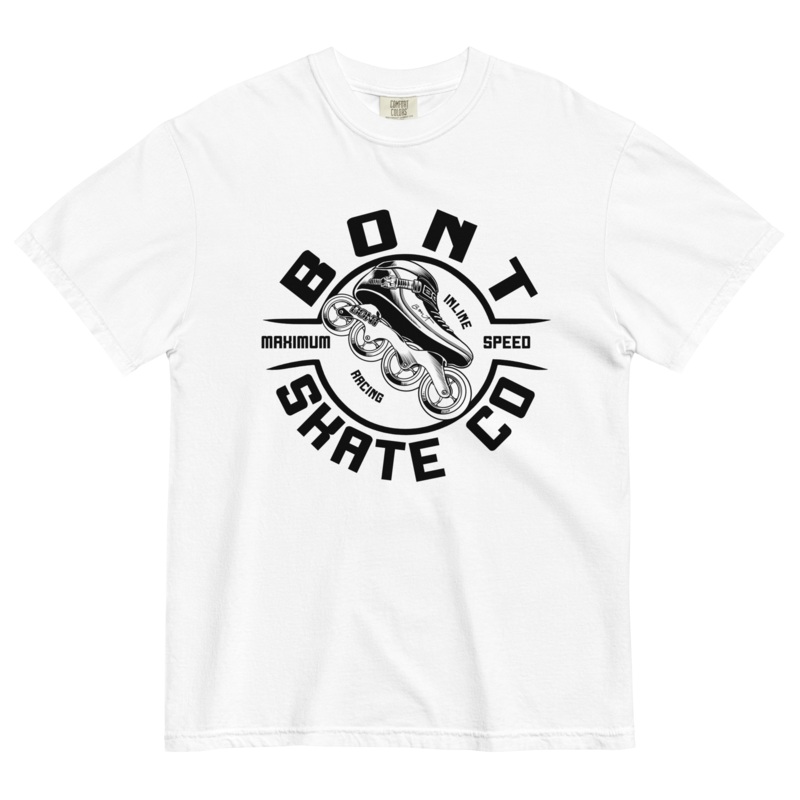 Bont unisex garment-dyed heavyweight inline skate t-shirt White S