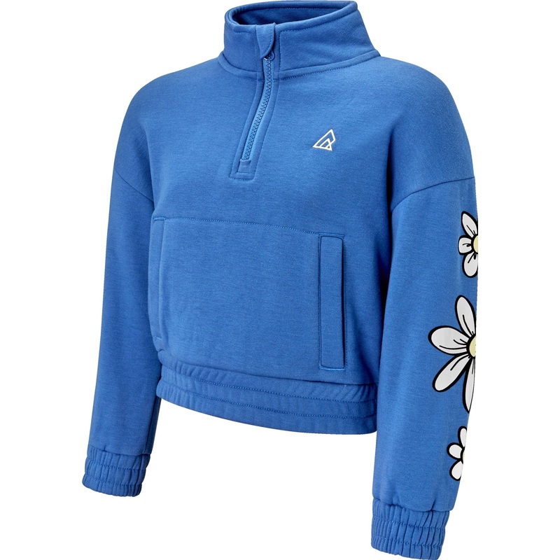 Ripzone Kids’ Tenley Quarter Zip Fleece Pullover BRIGHT COBALT S