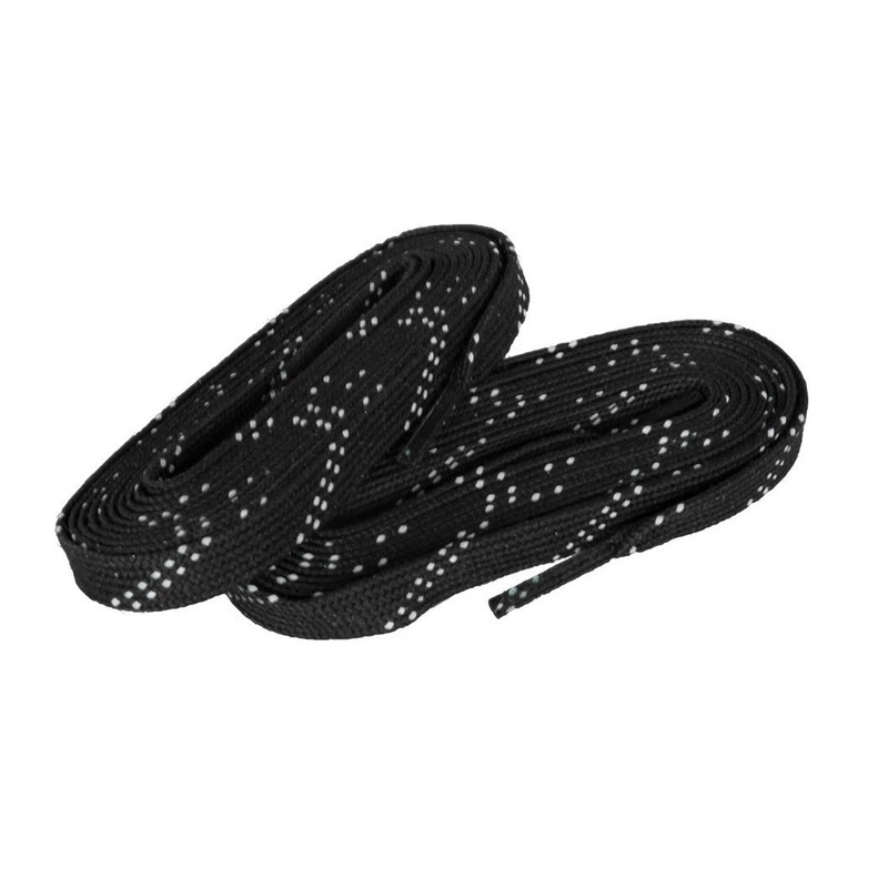 Waxed Hockey laces black 330cm/130″
