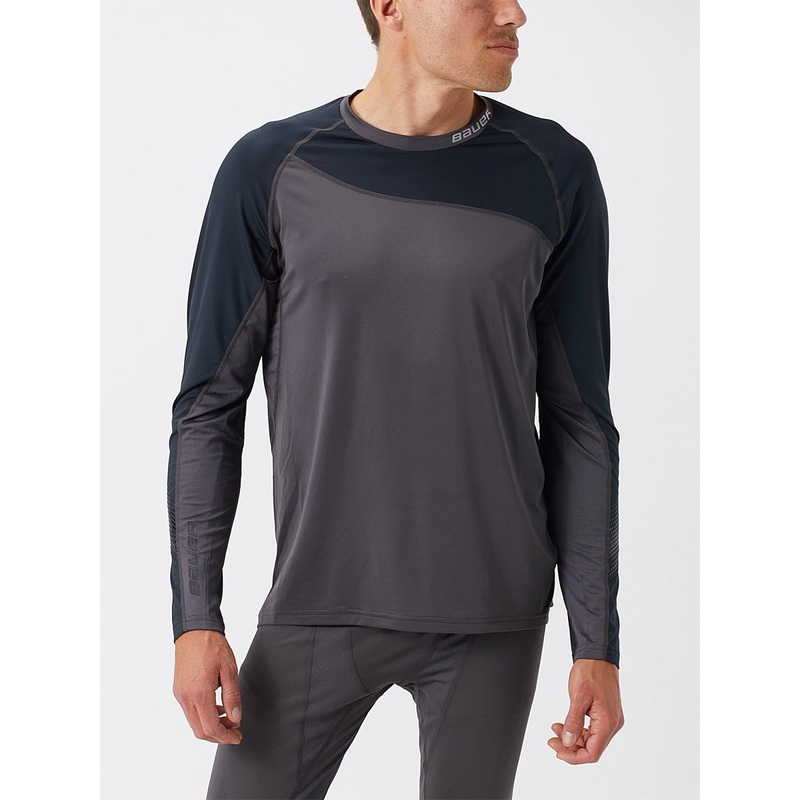 BAUER PRO LONG SLEEVE BASE LAYER SHIRT SNR L