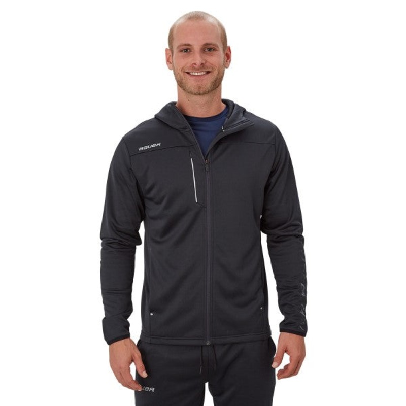 BAUER VAPOR FLEECE ZIP HOODIE SNR S Black