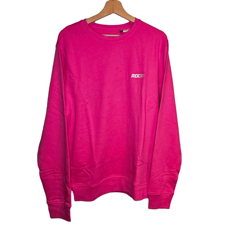 Organic crewneck sweatshirt fuchsia M