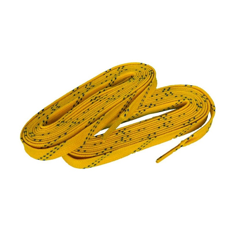 Waxed Hockey laces yellow 330cm 130