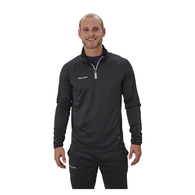BAUER VAPOR FLEECE 1-4 ZIP TOP SNR M Black