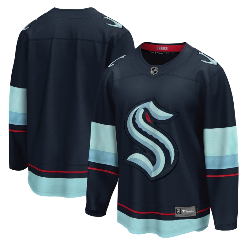 Seattle Kraken Home Breakaway Jersey – Blank HOME S