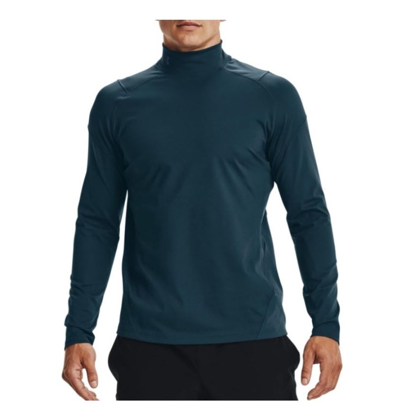 Cold Gear Rush Mock Long Sleeve Shirt BLUE NOTE/BLACK M