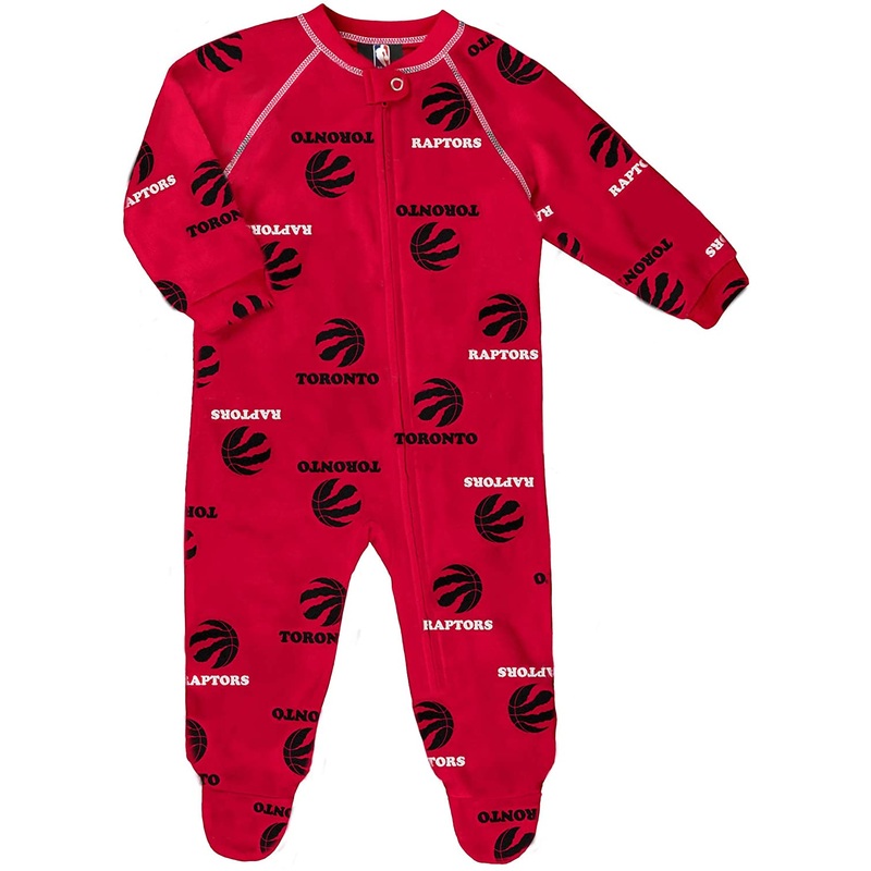NEW BORN RAGLAN COVERALLS SLEEPER NBA RAPTORS 0/3 M