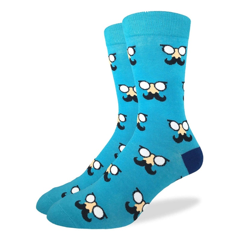 Aqua Moustaches Socks 7-12