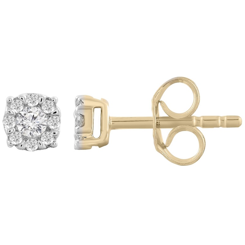 0.15ct Diamond Stud Earrings In 9ct Yellow Gold