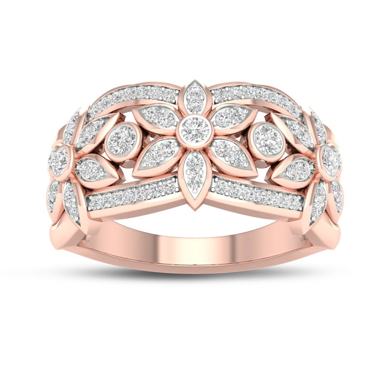 9Ct Rose Gold 0.33Ct Diamond Ring