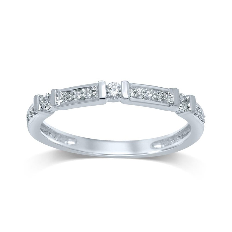 9Ct White Gold 0.151Ct Diamond Ring