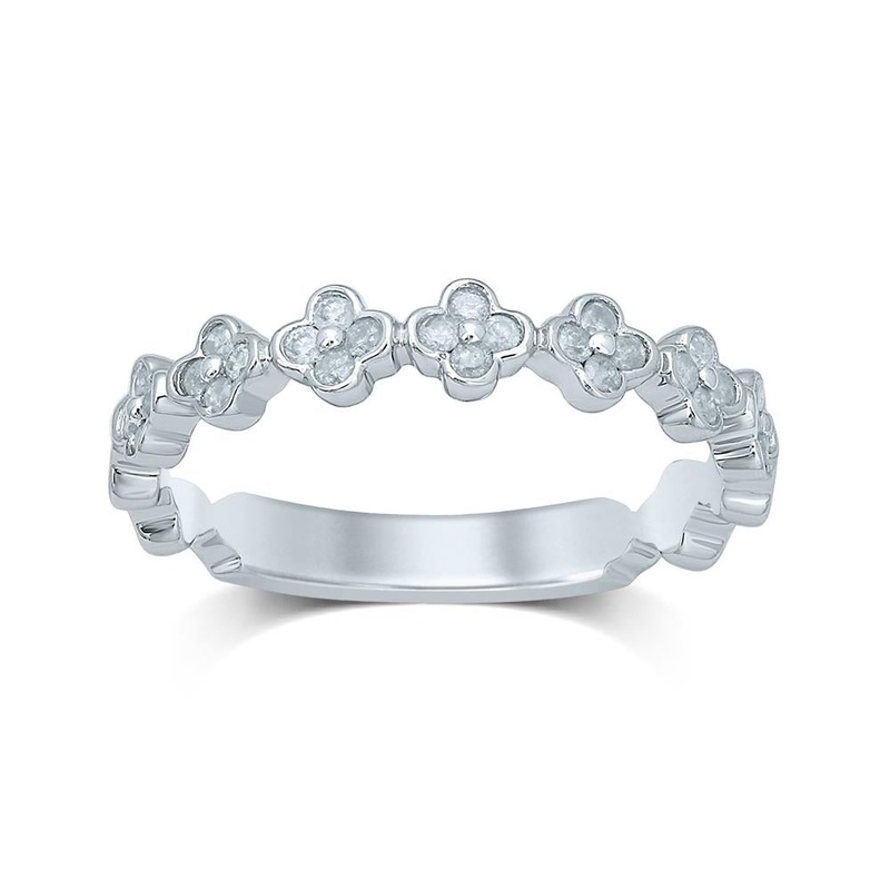 9Ct White Gold 0.252Ct Diamond Ring