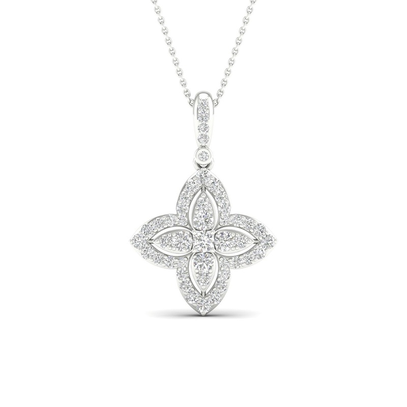 9Ct White Gold 0.25Ct Diamond Pendant