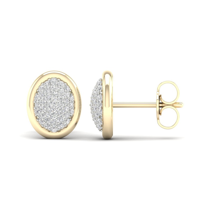 9ct yellow gold 0.25ct diamond stud earrings