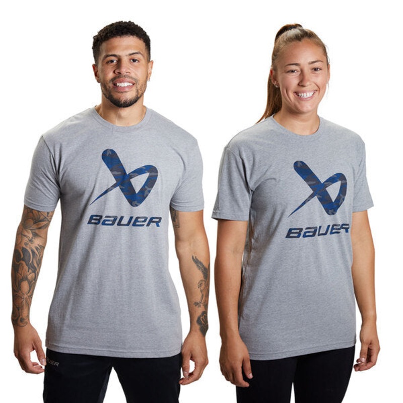BAUER CAMO LOCKUP TEE SR GREY SML