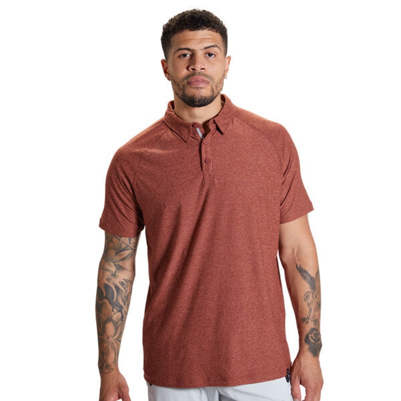 BAUER FLC PERF POLO RUST SML