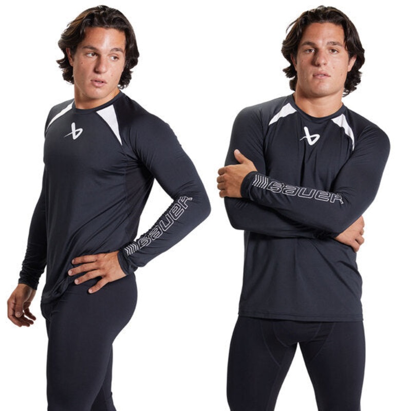 BAUER PERFORMANCE LS BL TOP SR BLACK SR S