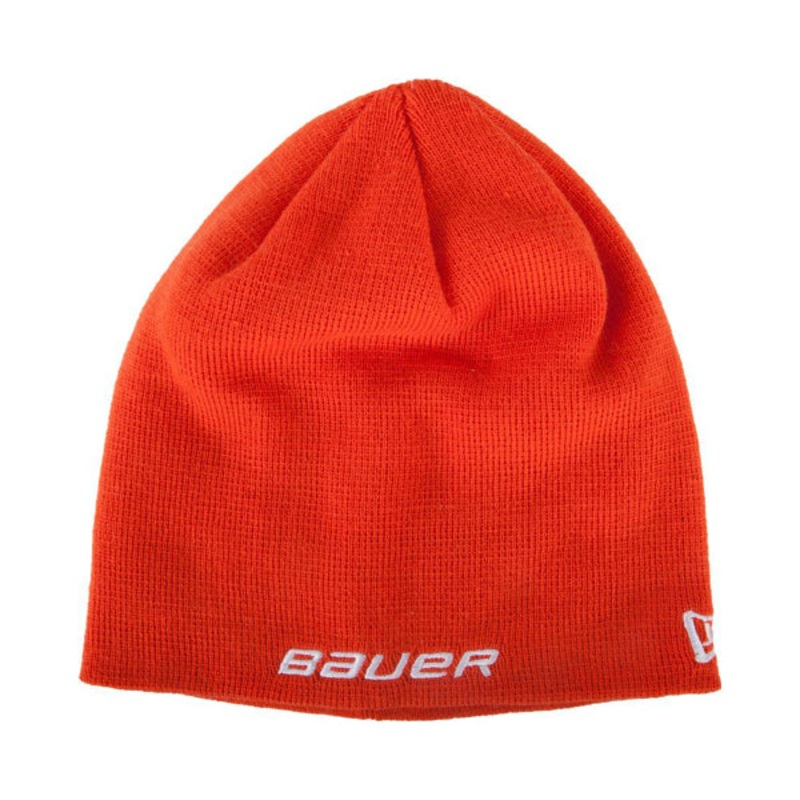 NE RIB BEANIE W/PATCH SR ORG (ORANGE)