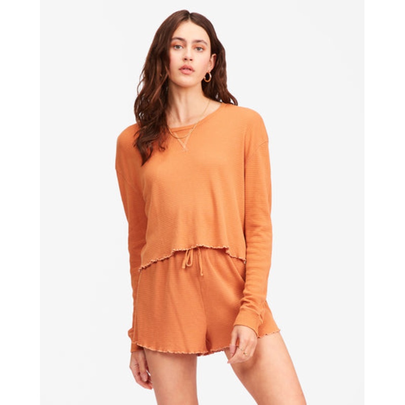 PICK ME UP WAFFLE KNIT TOFFEE XS