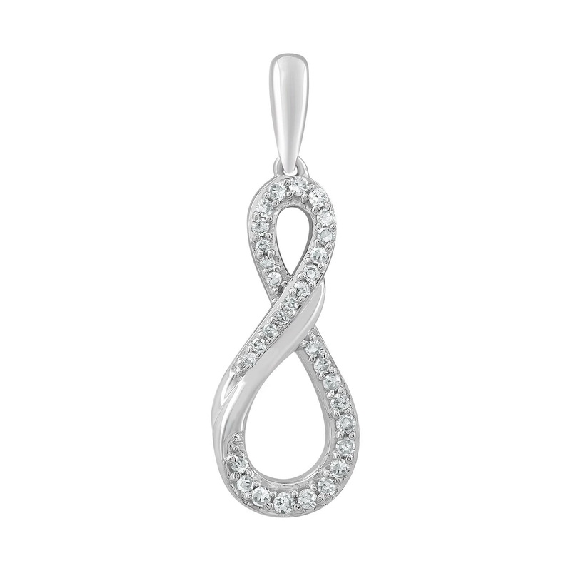 0.10ct Diamond Pendant In 9ct White Gold