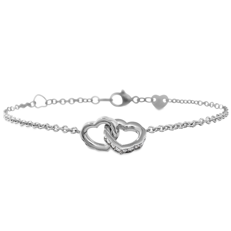 Hearts On Fire Lorelei Interlocking Dia Heart Bracelet 0.25Ct