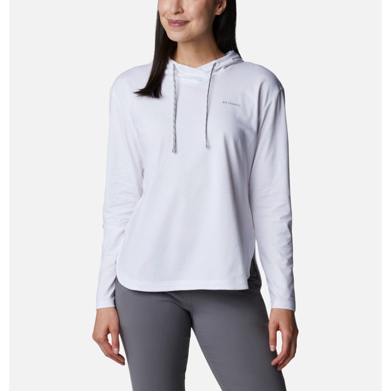 Women’s Sun Trek Hooded Pullover WHITE XS