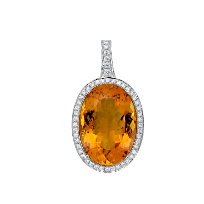 18ct Gold  Citrine  Pendants
