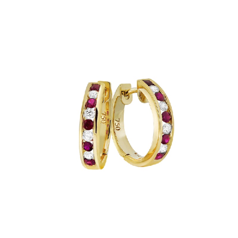 18ct Gold Ruby Earrings