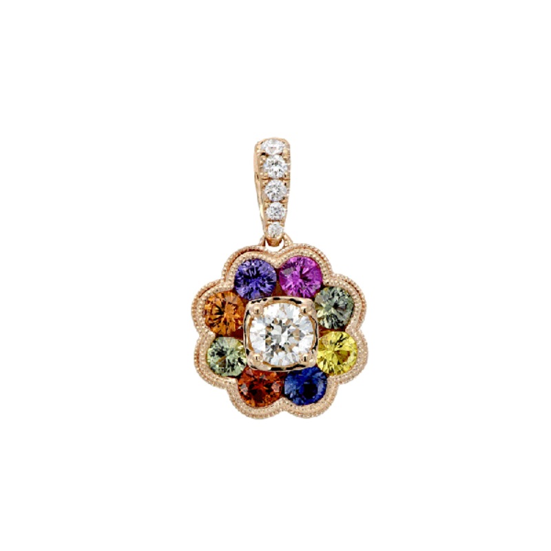 18ct Gold Sapphire Pendants