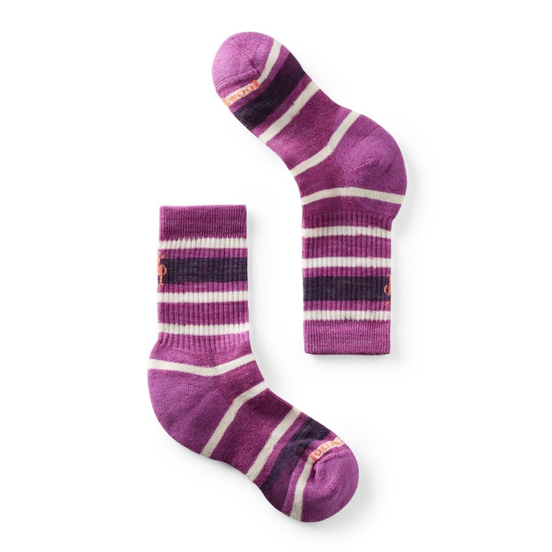 Kids’ Hike Light Cushion Striped Crew Socks MEADOW MAUVE S