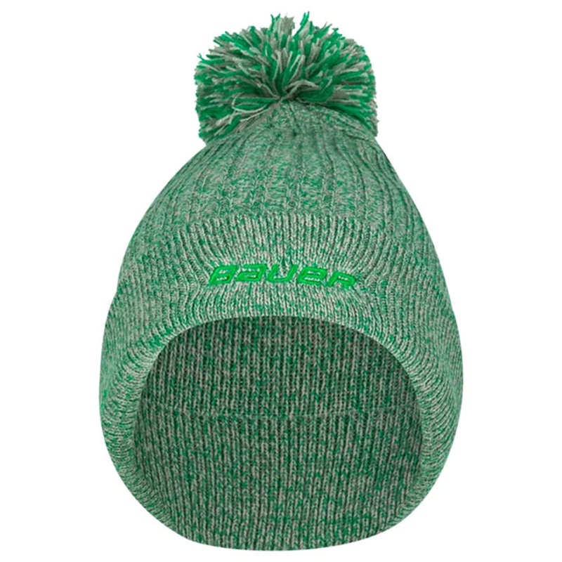 NE TEAM MARL POM KNIT HEATHER GREY/GREEN