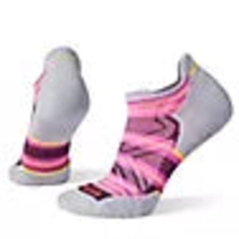 Women’s Run Targeted Cushion Stripe Low Ankle Socks BORDEAUX S