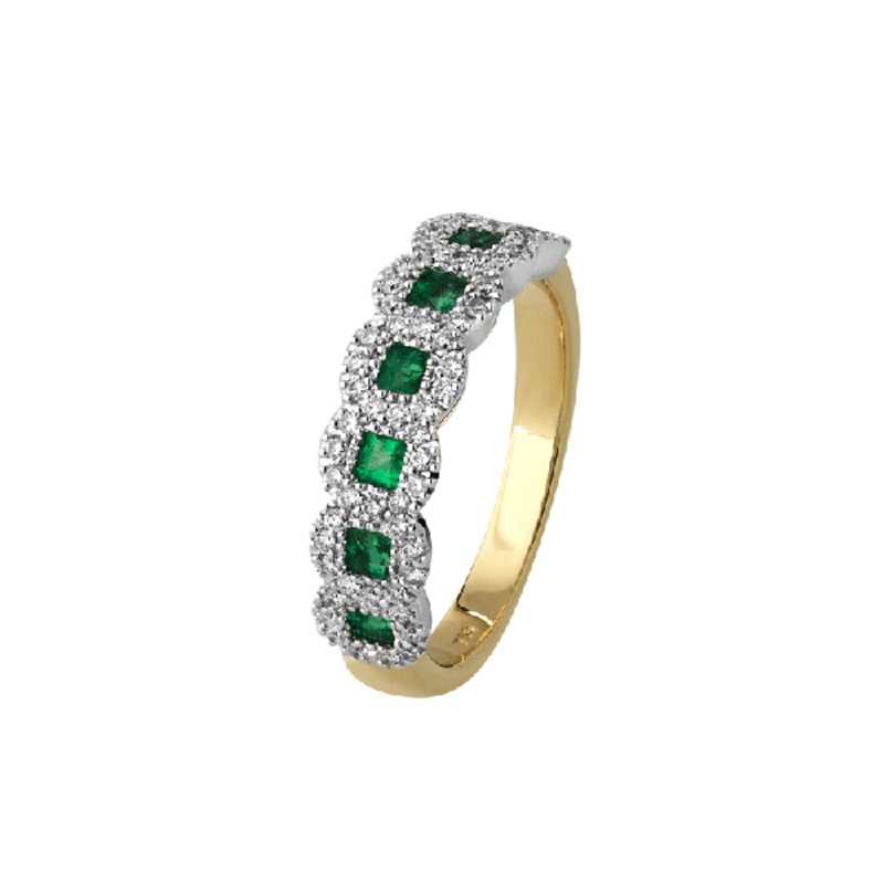 18ct Gold Emerald Rings
