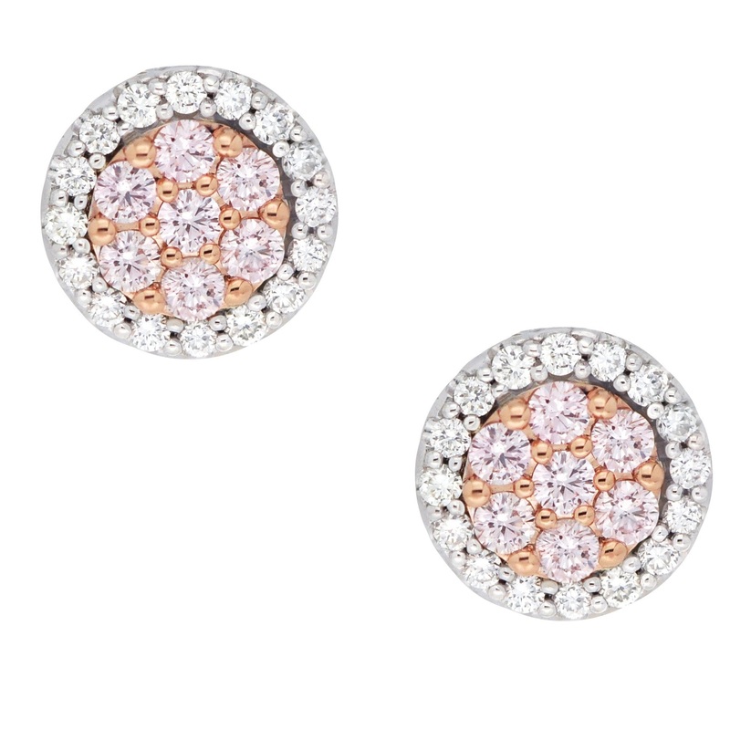 18ct Pink Argyle Studs