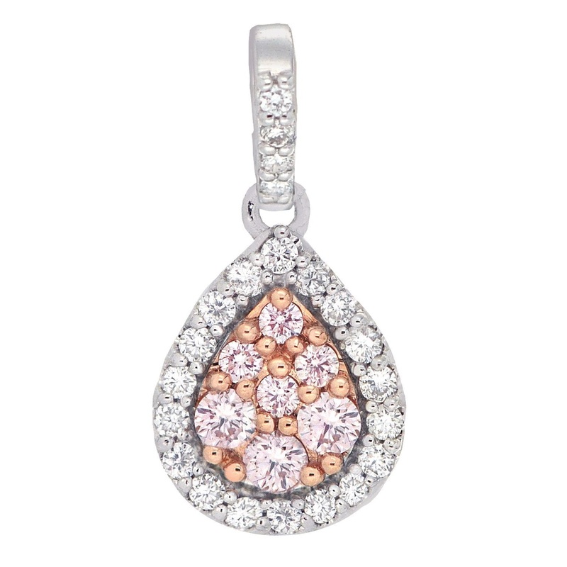18ct White gold Pink Argyle Diamond Pendent
