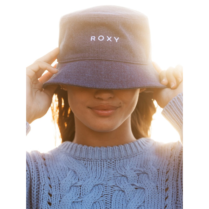 CHEEK TO CHEEK DENIM WOMENS BUCKET HAT VINTAGE MEDIUM BLUE S/M