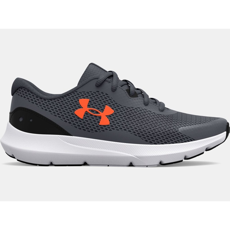 Grade School Surge 3 Running Shoes GREY/ORANGE 3.5