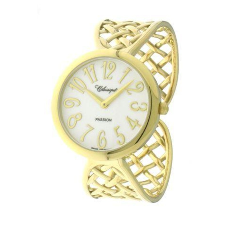LADIES GP ST/STEEL SWISS QUARTZ BANGLE WATCH