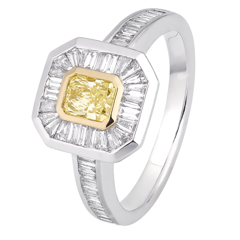 Yellow diamond cluster