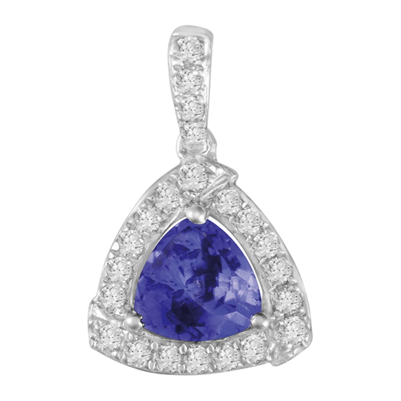 18ct Gold Trilliant Tanzanite Pendant