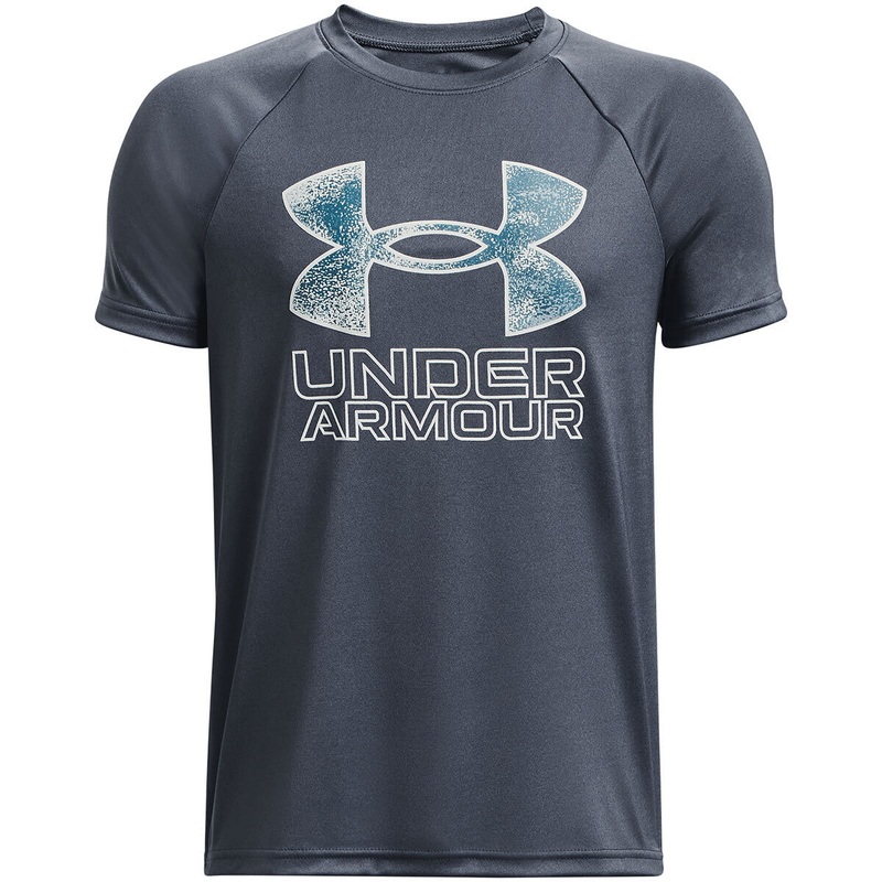 Boy’s Youth Tech Hybrid Print Fill Athletic T-Shirt DOWNPOUR GRAY/GRAY MIST XS