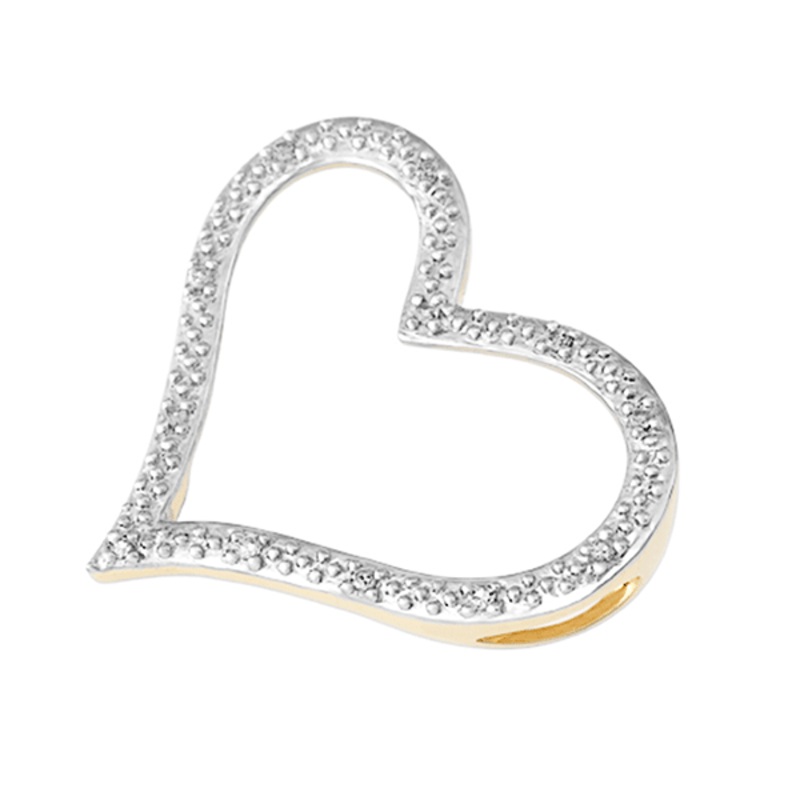 9ct Gold Open Heart Pendant