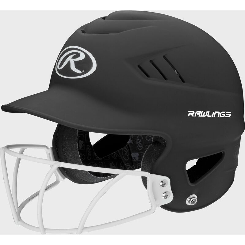 Coolflo High School/College Batting Helmet W/ Facemask BLACK