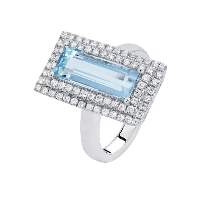 18ct Gold Aquamarine Rings