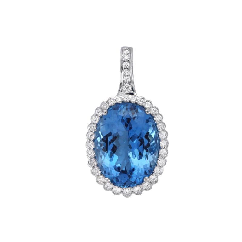 18ct Gold  Blue Topaz  Pendants