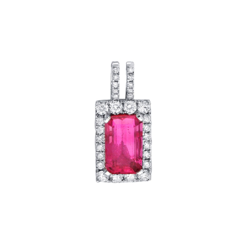 18ct Gold Rubelite Pendants