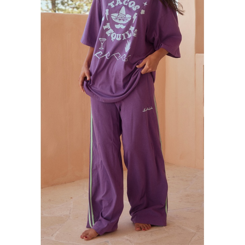 THE CHIDO PANTS – PURPLE & AQUA BLUE XS