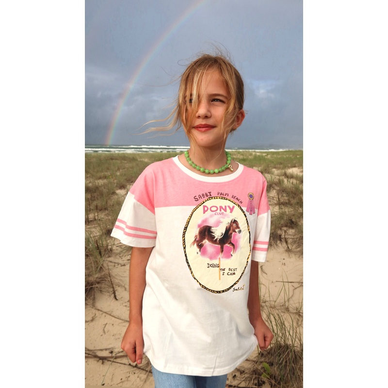 THE KIDS PONY CLUB TEE – PINK 2